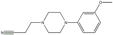 3-[4-(3-methoxyphenyl)piperazin-1-yl]propanenitrile 化学構造式