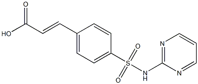 3-[4-(pyrimidin-2-ylsulfamoyl)phenyl]prop-2-enoic acid Struktur