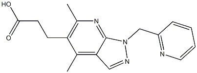 3-[4,6-dimethyl-1-(pyridin-2-ylmethyl)-1H-pyrazolo[3,4-b]pyridin-5-yl]propanoic acid Structure