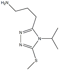 3-[4-isopropyl-5-(methylthio)-4H-1,2,4-triazol-3-yl]propan-1-amine,,结构式