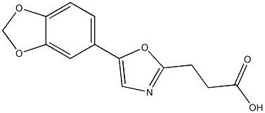 3-[5-(2H-1,3-benzodioxol-5-yl)-1,3-oxazol-2-yl]propanoic acid Struktur