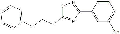 3-[5-(3-phenylpropyl)-1,2,4-oxadiazol-3-yl]phenol 化学構造式