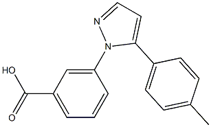 3-[5-(4-methylphenyl)-1H-pyrazol-1-yl]benzoic acid 结构式