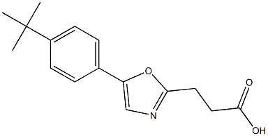 3-[5-(4-tert-butylphenyl)-1,3-oxazol-2-yl]propanoic acid Struktur