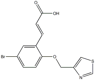 3-[5-bromo-2-(1,3-thiazol-4-ylmethoxy)phenyl]prop-2-enoic acid Structure