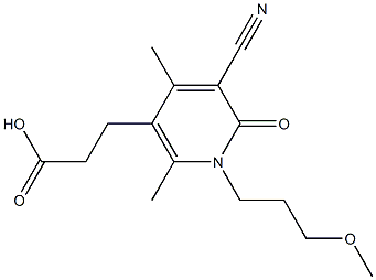 3-[5-cyano-1-(3-methoxypropyl)-2,4-dimethyl-6-oxo-1,6-dihydropyridin-3-yl]propanoic acid|