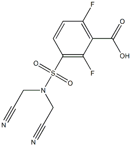 3-[bis(cyanomethyl)sulfamoyl]-2,6-difluorobenzoic acid