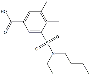 3-[butyl(ethyl)sulfamoyl]-4,5-dimethylbenzoic acid Structure