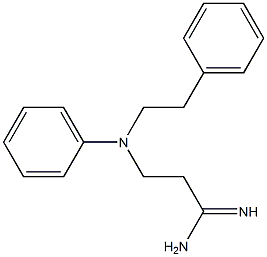 3-[phenyl(2-phenylethyl)amino]propanimidamide,,结构式