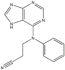 3-[phenyl(7H-purin-6-yl)amino]propanenitrile Struktur