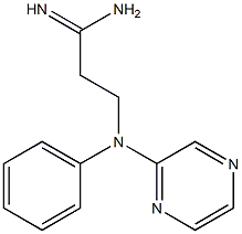 3-[phenyl(pyrazin-2-yl)amino]propanimidamide 结构式