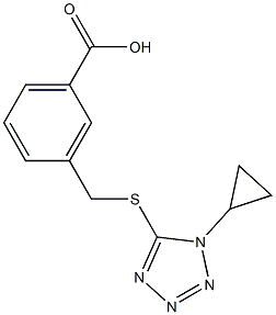 3-{[(1-cyclopropyl-1H-tetrazol-5-yl)thio]methyl}benzoic acid 结构式
