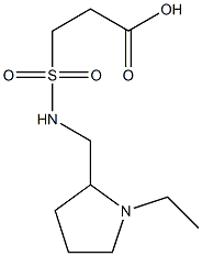 3-{[(1-ethylpyrrolidin-2-yl)methyl]sulfamoyl}propanoic acid,,结构式