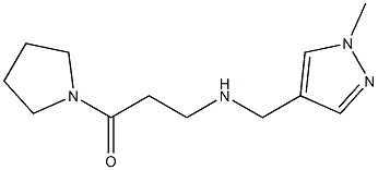 3-{[(1-methyl-1H-pyrazol-4-yl)methyl]amino}-1-(pyrrolidin-1-yl)propan-1-one Structure