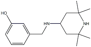 3-{[(2,2,6,6-tetramethylpiperidin-4-yl)amino]methyl}phenol,,结构式