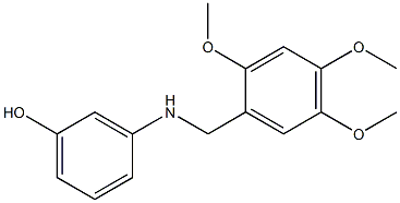 3-{[(2,4,5-trimethoxyphenyl)methyl]amino}phenol Struktur