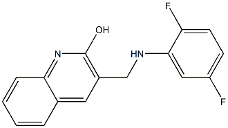 3-{[(2,5-difluorophenyl)amino]methyl}quinolin-2-ol Struktur