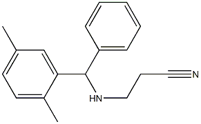 3-{[(2,5-dimethylphenyl)(phenyl)methyl]amino}propanenitrile