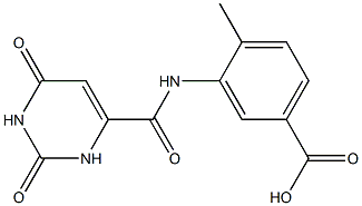 3-{[(2,6-dioxo-1,2,3,6-tetrahydropyrimidin-4-yl)carbonyl]amino}-4-methylbenzoic acid Structure