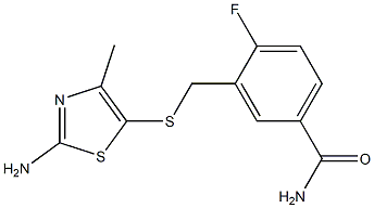 3-{[(2-amino-4-methyl-1,3-thiazol-5-yl)thio]methyl}-4-fluorobenzamide