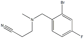 3-{[(2-bromo-4-fluorophenyl)methyl](methyl)amino}propanenitrile Struktur