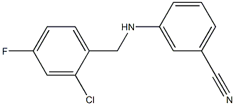 3-{[(2-chloro-4-fluorophenyl)methyl]amino}benzonitrile Struktur