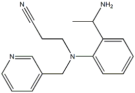 3-{[2-(1-aminoethyl)phenyl](pyridin-3-ylmethyl)amino}propanenitrile,,结构式