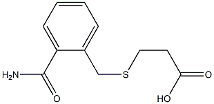 3-{[2-(aminocarbonyl)benzyl]thio}propanoic acid Structure