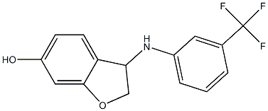 3-{[3-(trifluoromethyl)phenyl]amino}-2,3-dihydro-1-benzofuran-6-ol 结构式