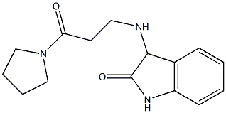 3-{[3-oxo-3-(pyrrolidin-1-yl)propyl]amino}-2,3-dihydro-1H-indol-2-one Struktur