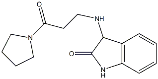 3-{[3-oxo-3-(pyrrolidin-1-yl)propyl]amino}-2,3-dihydro-1H-indol-2-one,,结构式