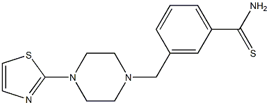 3-{[4-(1,3-thiazol-2-yl)piperazin-1-yl]methyl}benzene-1-carbothioamide Structure