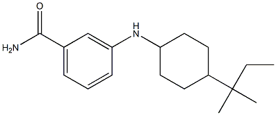 3-{[4-(2-methylbutan-2-yl)cyclohexyl]amino}benzamide Structure