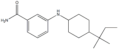 3-{[4-(2-methylbutan-2-yl)cyclohexyl]amino}benzamide 结构式