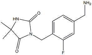 3-{[4-(aminomethyl)-2-fluorophenyl]methyl}-5,5-dimethylimidazolidine-2,4-dione|