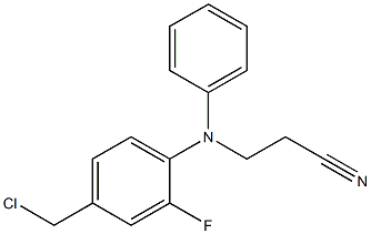 3-{[4-(chloromethyl)-2-fluorophenyl](phenyl)amino}propanenitrile 化学構造式