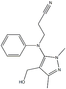 3-{[4-(hydroxymethyl)-1,3-dimethyl-1H-pyrazol-5-yl](phenyl)amino}propanenitrile 结构式