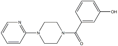 3-{[4-(pyridin-2-yl)piperazin-1-yl]carbonyl}phenol 结构式