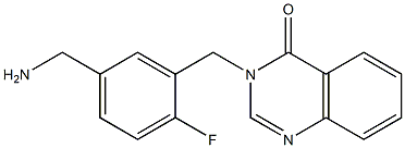 3-{[5-(aminomethyl)-2-fluorophenyl]methyl}-3,4-dihydroquinazolin-4-one Struktur