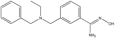 3-{[benzyl(ethyl)amino]methyl}-N'-hydroxybenzene-1-carboximidamide Struktur