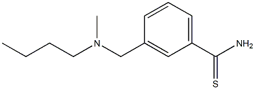 3-{[butyl(methyl)amino]methyl}benzenecarbothioamide,,结构式