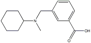 3-{[cyclohexyl(methyl)amino]methyl}benzoic acid Struktur