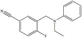 3-{[ethyl(phenyl)amino]methyl}-4-fluorobenzonitrile Struktur