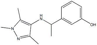 3-{1-[(1,3,5-trimethyl-1H-pyrazol-4-yl)amino]ethyl}phenol|