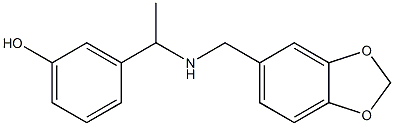 3-{1-[(2H-1,3-benzodioxol-5-ylmethyl)amino]ethyl}phenol Structure