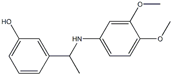 3-{1-[(3,4-dimethoxyphenyl)amino]ethyl}phenol Structure