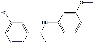 3-{1-[(3-methoxyphenyl)amino]ethyl}phenol,,结构式