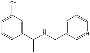 3-{1-[(pyridin-3-ylmethyl)amino]ethyl}phenol Struktur