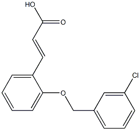 3-{2-[(3-chlorophenyl)methoxy]phenyl}prop-2-enoic acid,,结构式