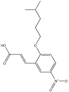 3-{2-[(4-methylpentyl)oxy]-5-nitrophenyl}prop-2-enoic acid Struktur